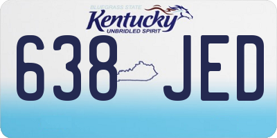 KY license plate 638JED