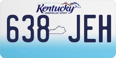KY license plate 638JEH