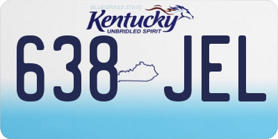 KY license plate 638JEL