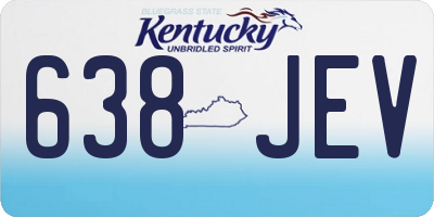 KY license plate 638JEV