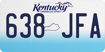 KY license plate 638JFA