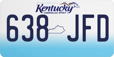 KY license plate 638JFD