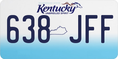 KY license plate 638JFF