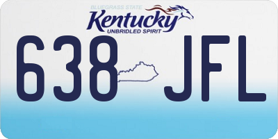 KY license plate 638JFL