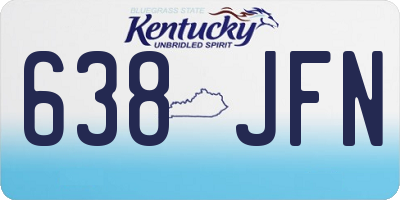 KY license plate 638JFN
