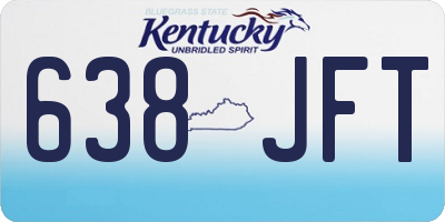 KY license plate 638JFT