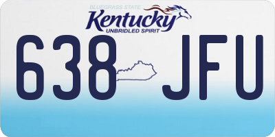 KY license plate 638JFU