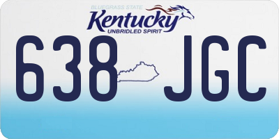 KY license plate 638JGC