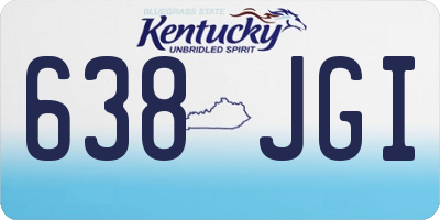 KY license plate 638JGI