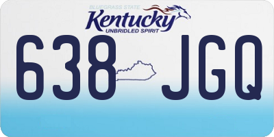 KY license plate 638JGQ