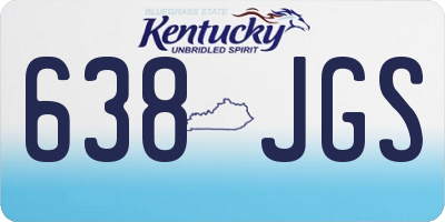 KY license plate 638JGS