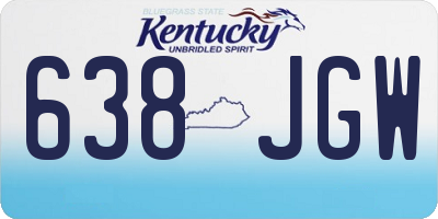 KY license plate 638JGW