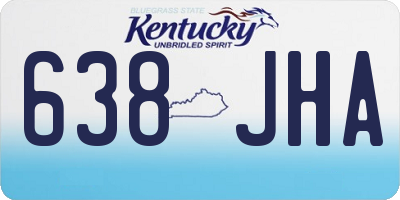 KY license plate 638JHA