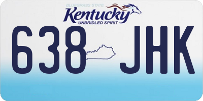 KY license plate 638JHK