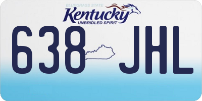 KY license plate 638JHL
