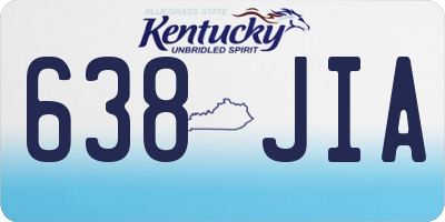 KY license plate 638JIA