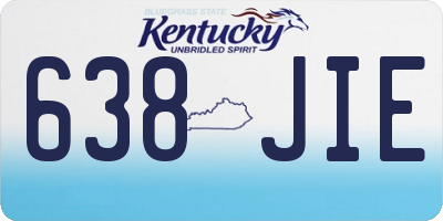 KY license plate 638JIE