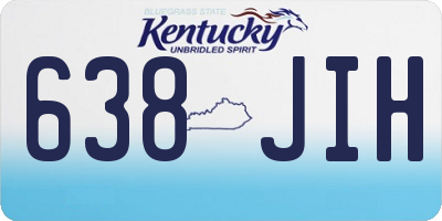 KY license plate 638JIH