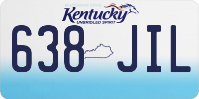 KY license plate 638JIL