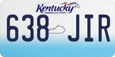 KY license plate 638JIR