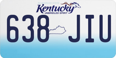 KY license plate 638JIU