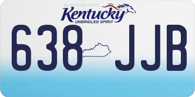 KY license plate 638JJB