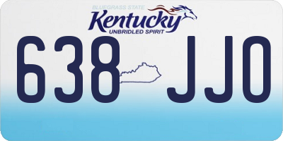 KY license plate 638JJO