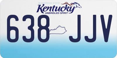 KY license plate 638JJV