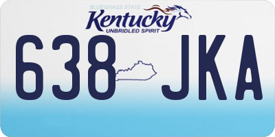 KY license plate 638JKA