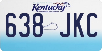 KY license plate 638JKC