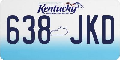 KY license plate 638JKD