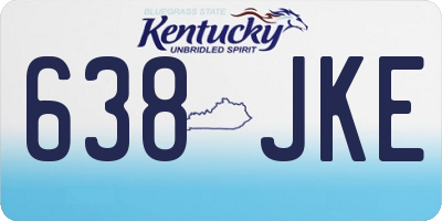 KY license plate 638JKE