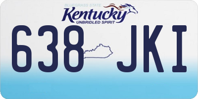 KY license plate 638JKI