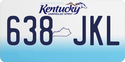 KY license plate 638JKL