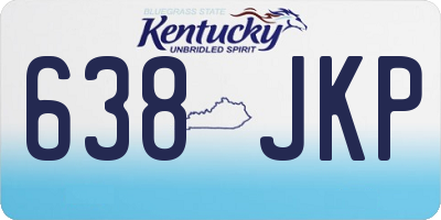 KY license plate 638JKP