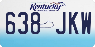 KY license plate 638JKW