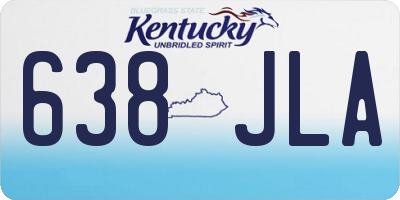 KY license plate 638JLA