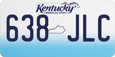 KY license plate 638JLC