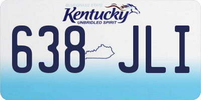 KY license plate 638JLI