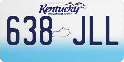 KY license plate 638JLL