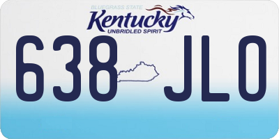 KY license plate 638JLO