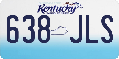 KY license plate 638JLS