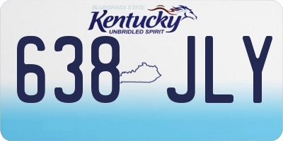 KY license plate 638JLY
