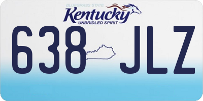 KY license plate 638JLZ