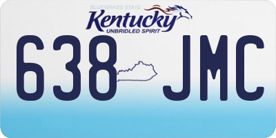 KY license plate 638JMC