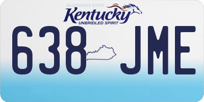 KY license plate 638JME