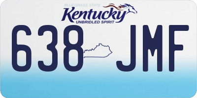 KY license plate 638JMF