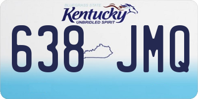 KY license plate 638JMQ