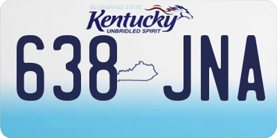 KY license plate 638JNA