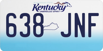 KY license plate 638JNF